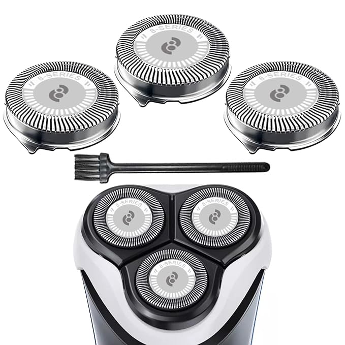 HQ8 Replacement Heads for Philips Norelco Aquatec Shavers, HQ8 Blades Fit Philips Norelco PT720 AT880 AT810 Heads, 3pc-Pack