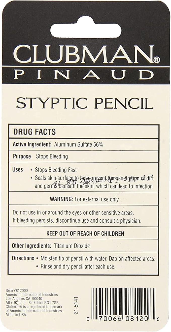 Clubman Styptic Pencil Travel Size - 0.33 oz