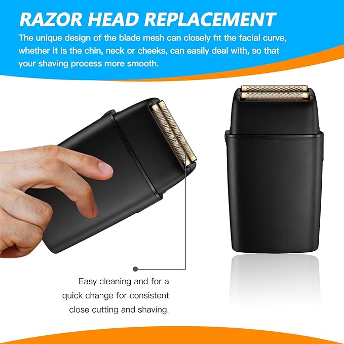 New DEARCOOL Electric Men Shaver Replacement Foil & Cutters Suitable for BaBylis-PRO Metal-FX FXFS2 Foil Shaver