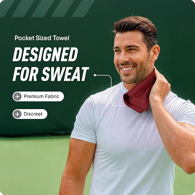 Sweat Absorbing Handkerchiefs - The Original Pocket-Sized Sweat Towels - Quick-Dry Microfiber Sweat Rags for Face, Hands, & Body - Men & Women - Gym, Sports, and Work (Mountain: 5 Pack)