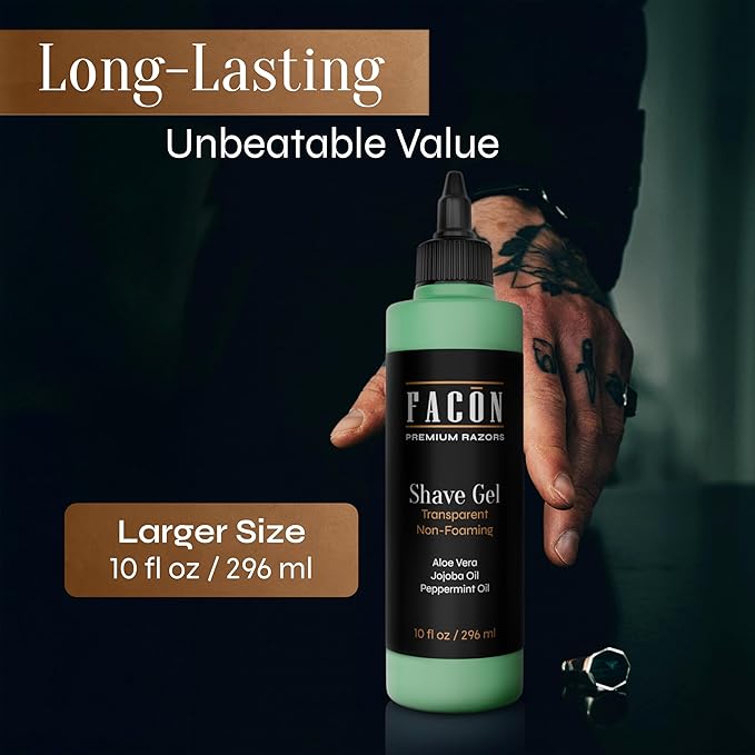 Facón Transparent Shaving Gel (Sandalwood + Bourbon)