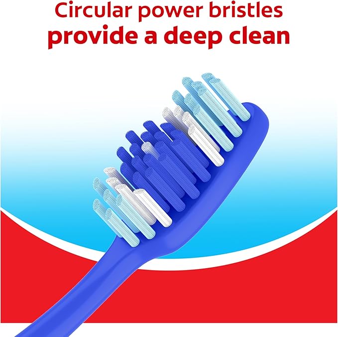 Colgate Extra Clean Toothbrush, Medium Toothbrush for Adults, 6 Pack
