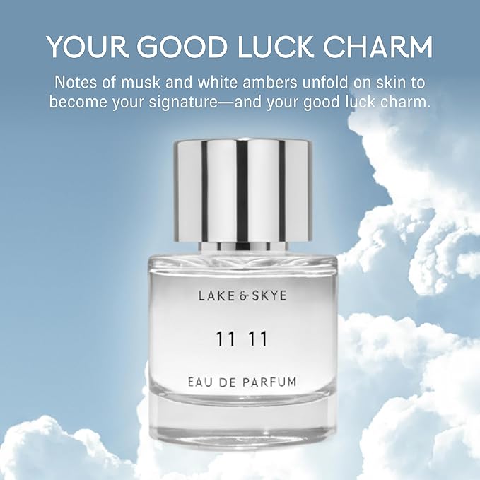 Lake & Skye 11 11 Eau de Parfum Vial Spray Sample, 0.06 fl oz (2 ml) - Skin Musk, Clean, Vegan, Paraben-Free, Cruelty-Free