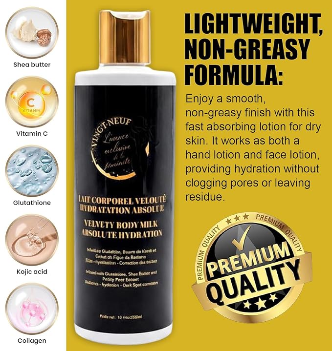 Nourishing Body Lotion With Shea Butter & Prickly Pear | Niacinamide & Collagen & Hyaluronic Acid Body Milk | Body Moisturizer & Radiance-enhancing Skin | Unscented Body Lotion (300ml)