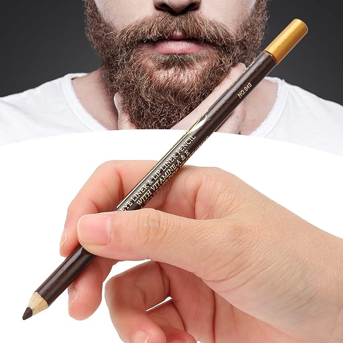 Beard Shaper and Styling Tool with Built-in Sharpener - Professional Hairline Razor Trace, Filler & Grooming Kit for Men's Beards
