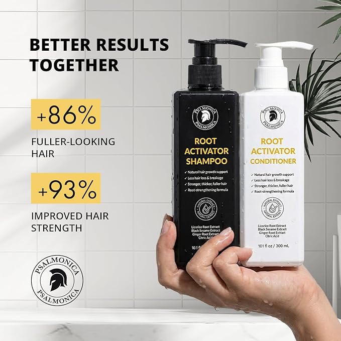 Hair Growth Shampoo and Conditioner Set: Sulfate Free Hair Growth Root Activator Thickening Shampoo for Hair Loss and Thinning Hair - Hair Loss RegrowthTreatments for Women Men