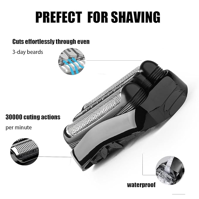 2Pack 21B-Series 3 Replacement Heads Compatible with Braun Series 3 Electric Shaver for Braun S3 Foil Shaver fit for Electeic Razor 5409,3040s,300s,310s,320s,3050cc,3090cc,3010s,3030s