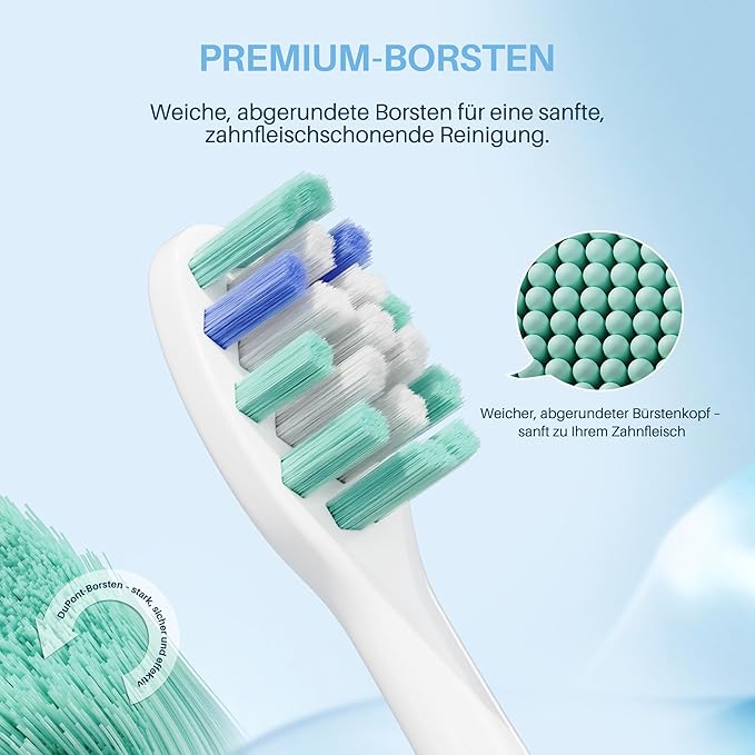 PERECT Soft Replacement Toothbrush Heads 12-Pack for Philips Sonicare Click-On Models – Fits 4100, 5100, 6100, 9023, W Optimal Plaque Control, Not Compatible with Essence/E-Series or Philips One