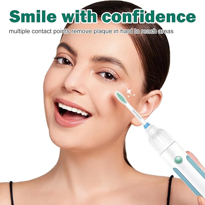 Replacement Toothbrush Heads for Philips Sonicare E-Series/Essence/Xtreme/Elite and Other Screw-on Models, 4 Pack, Dupont Bristles for Effective Cleaning