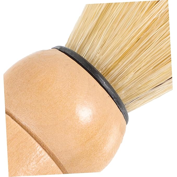Portable Multi-use Beard Brush with Boar Bristles for Men Shaving Brush for Soap Durable Wooden Handle for Beard Styling and Cleaning