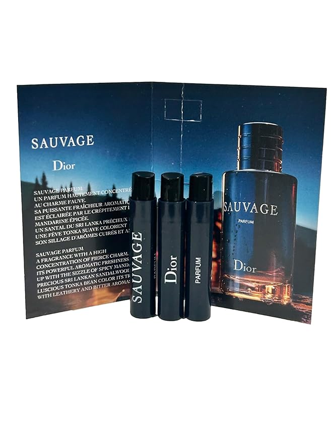 Dior Christian SAUVAGE MEN Sample Perfume PARFUM Vial 1 ml /0.03 oz - 3 PCS
