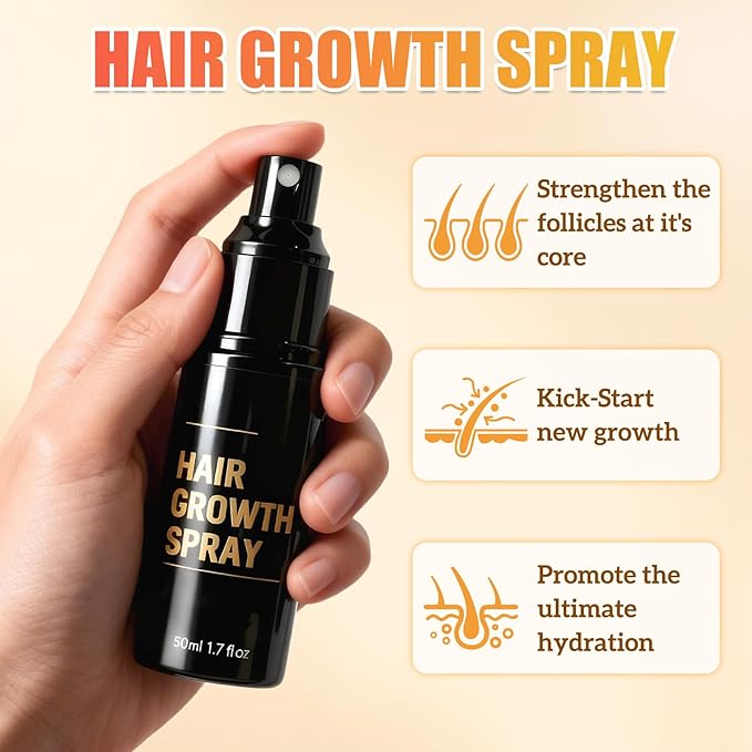 Hair Growth Spray,Hair Growth,Promotes Thicker, Fuller Hair For Women & Men – All Hair Types With Natural Ingredients(1PCS)