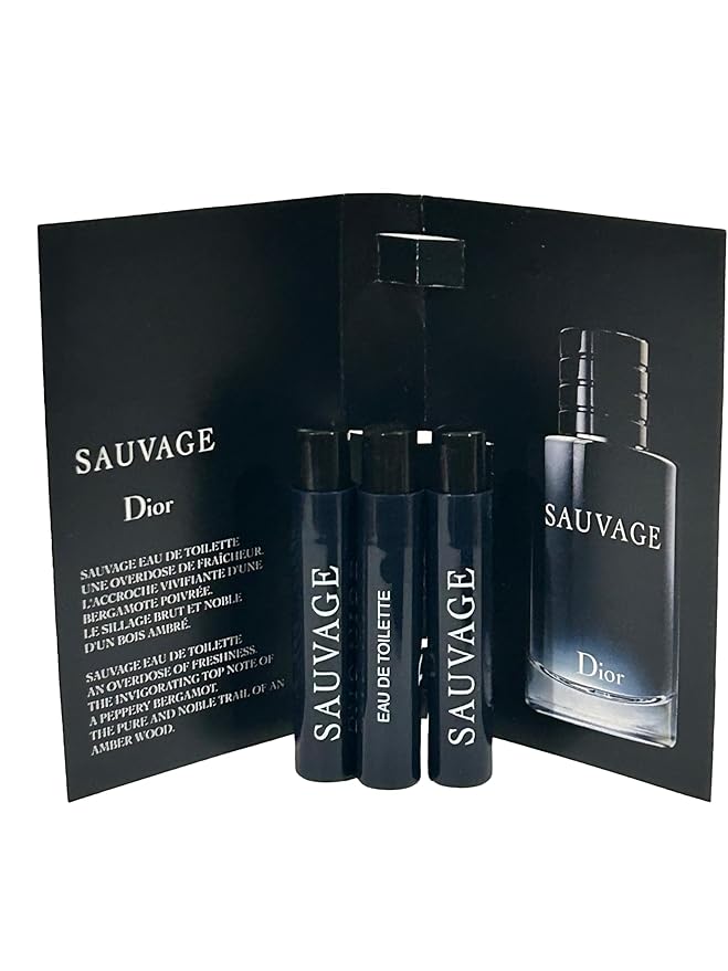 Dior Christian SAUVAGE MEN Sample Spray EDT Perfume Vial 1 ml /0.03 oz - 3 PCS