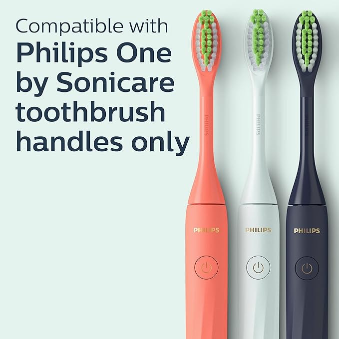 Philips One by Sonicare 2pk Brush Heads, Mint Blue BH1022/03