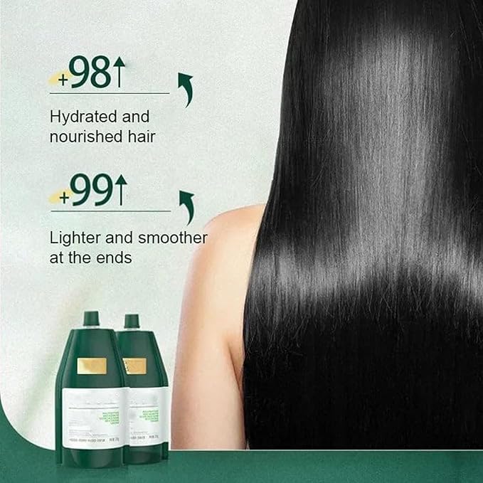 Polypeptide Keratin Hydrating Smoothing Hair Damage Repair Cream, Polypeptide Keratin Hair Treatment, Deep Conditioning Mask, Lasting Shine and Smoothness (2*(250g+300g))