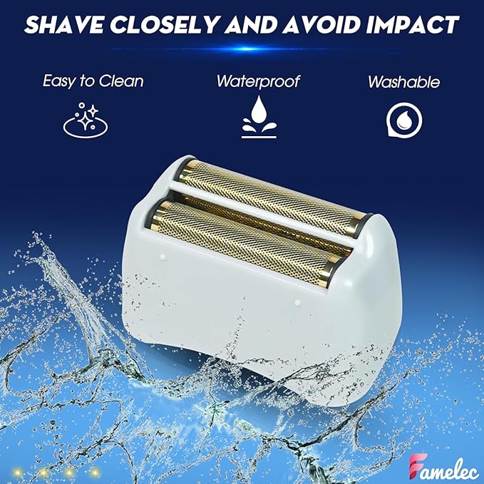Pro Foil and Cutters for Andis Foil Shaver Models TS1 17150 17235 17220 TS2 17200, Razor Blades & Gold Foil Shaver Blades Compatible with Andis Shaver Foil Replacement #17155 17160 17280