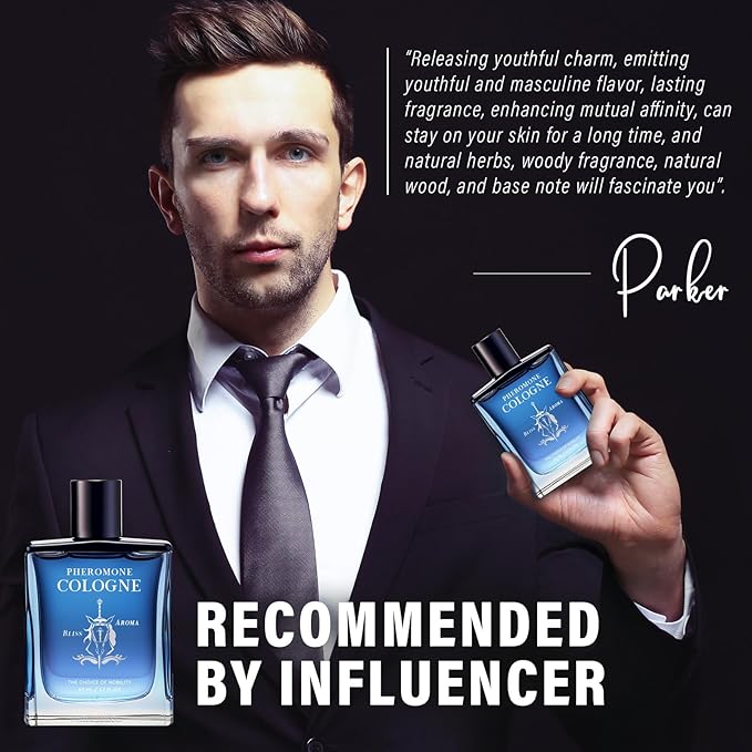 Pheromone Cologne for Men, 1.7fl.Oz Cologne for Men, Long-Lasting Scent, Day or Night Casual Scent, Gift for Him