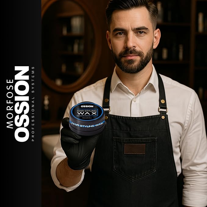 Morfose Barber Wax,(5.30 Ounce (Pack of 1), Medium Hold, Premium Hair Styling Wax for Men, Natural Shine, Easy Application, Ideal for Various Styles, Long-Lasting, Water-Soluble, Pleasant Fragrance