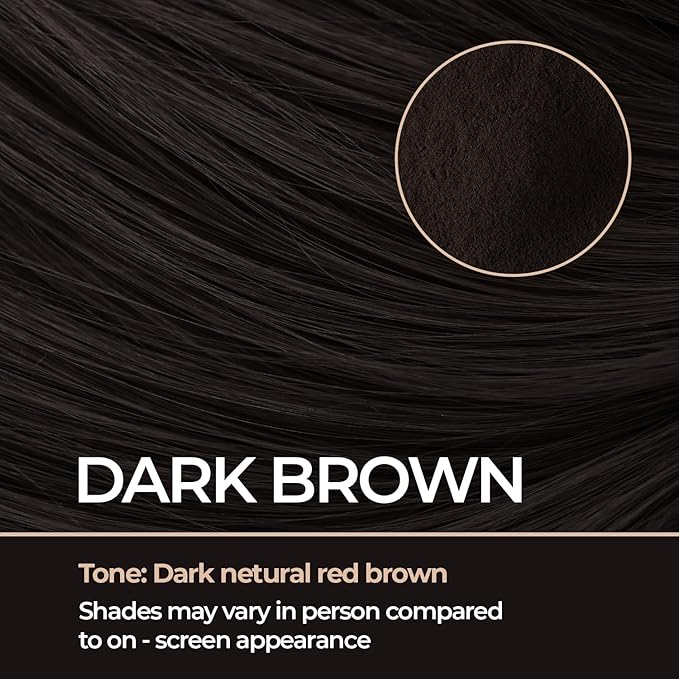 Keratin Hair Fibers for Men & Women - Fill In Fine or Thinning Hair, Instantly Thicker, Fuller Looking Hair (Dark Brown 15g)