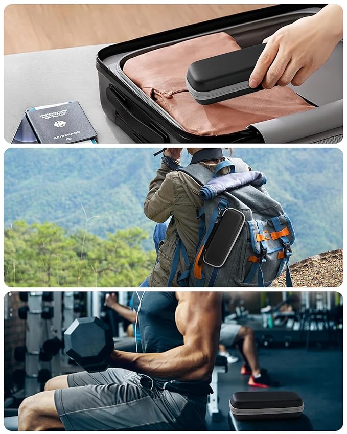 Hard Travel Case for Hybrid Electric Trimmer, Waterproof Hard Carrying Case Portable Storage Bag for OBlade & Braun Series Shaver, Green