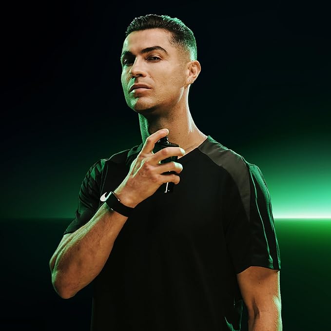 Cristiano Ronaldo CR7 Energy Eau de Toilette - Cologne For Men - Fougere Woody Green Men's Cologne - Cardamom, Lavender, Cedarwood Notes - 1 oz