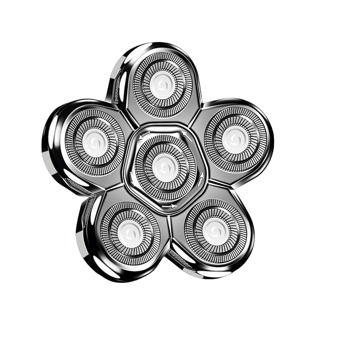 6D Balde Head Shaver Replacement Heads for AW Shaver,White Shaver Head Replacement Compatible with Aidallswellup G-672 Head Shaver,Replacement Head Not for Model:AW-PRO001