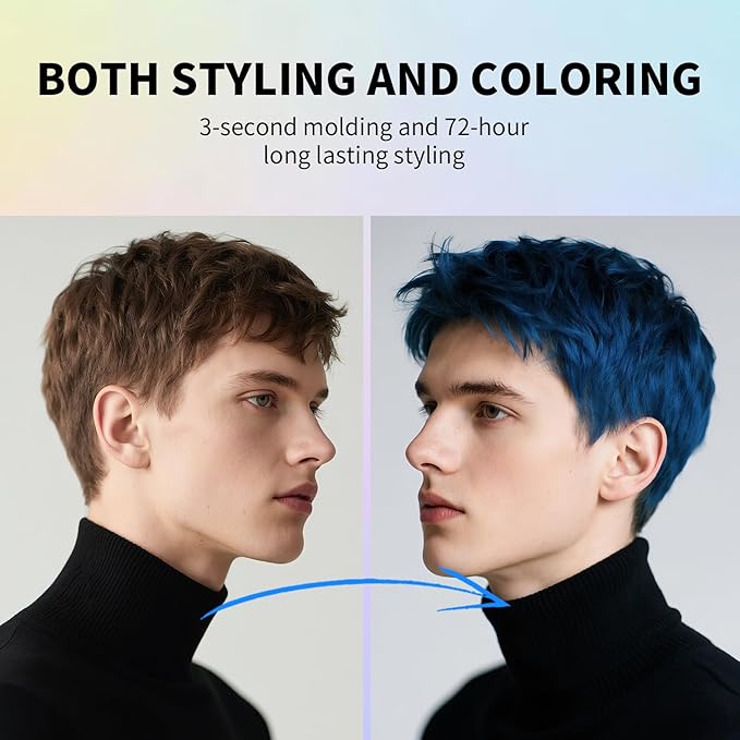 SEVICH Temporary Hair Color Wax Blue for Kids Women Men,Natural Instant Hair Wax Color,Premium Non Greasy,Easy to Wash,Travel Size,Perfect for Halloween, Children's Day,Cosplay & Parties,50g