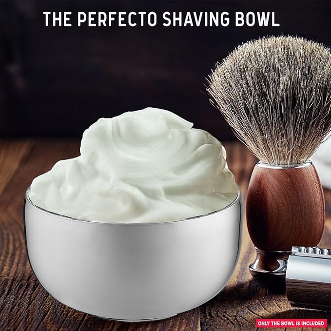 Stainless Steel Shaving Soap Bowl, Stainless Steel Shaving Mug, Shaving Cup, Mug for Shave Cream & Soap - Unbreakable Shaving Cup, Barbers Accessories For Your Wet Shaving Kit