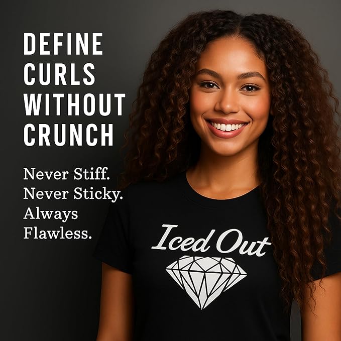 Iced Out Silk Mousse Foam | Volumizing & Curl Enhancing Hair Mousse for Men & Women – Frizz Control, Adds Shine, Long-Lasting Shape & Hold | 7.10 fl oz