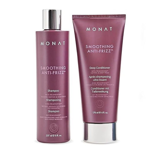MONAT Smoothing Anti-Frizz Set - Natural Frizz Ease Shampoo & Frizz Dismiss Conditioner for Lightweight Frizz Control and Smooth, Shiny Hair