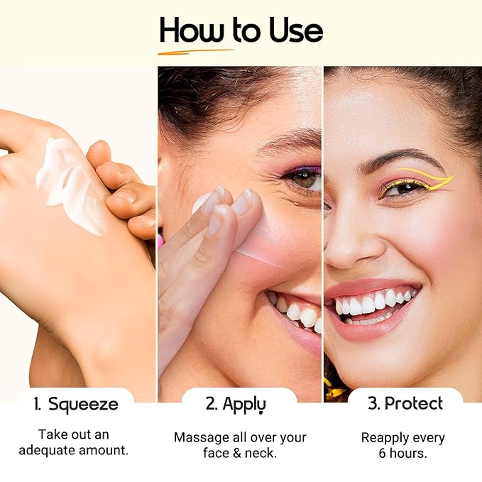 Aqualogica Glow+ Dewy Face Sunscreen with SPF 50+ & PA+++ | Blue Light Protection & No White Cast | Helps Give Glowing Skin with Papaya & Vitamin C | 1.76 Oz/50g