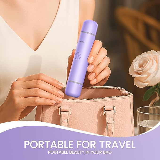 Bikini Trimmer for Women Dual Head Facial Hair Remover 2 in 1 Electric Razors for Women,Waterproof Public Hair Trimmer for Face,Underarm,Leg,USB-C Smart Light (Purple)