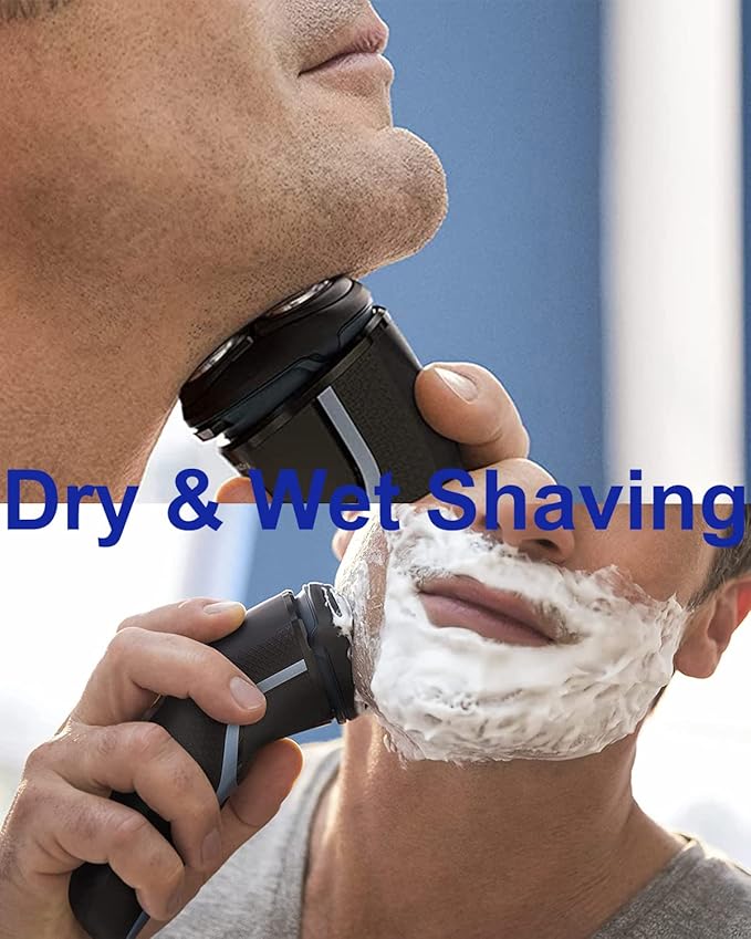 Handsome Face Replacement Blades for Handsomeface Replacement Head Electric Razor for Men Rotary Shaver, 3 Pack Replacement Heads, 2 Cleaning Brush