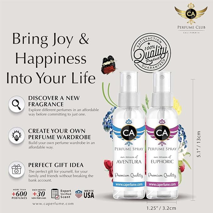 CA Perfume Eco Refill Impression of Vikings Soul For Men EDP Perfume Concentrated Long Lasting Eau de Parfum Spray Refillable Atomizer Bottle 2 Fl Oz/60ml-X1