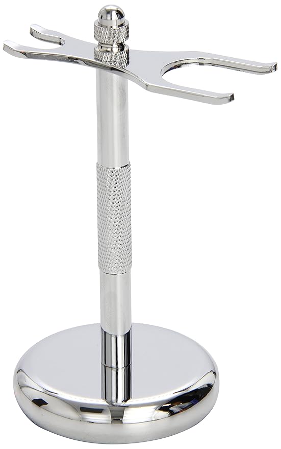 SimplyBeautiful Deluxe Razor and Brush Stand, Chrome