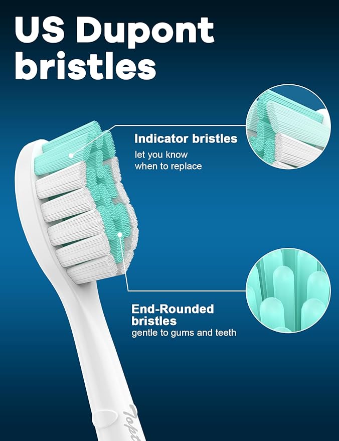 Toptheway Toothbrush Replacement Heads for Philips Sonicare 4100 5100 C2 G2 C1 W - Medium Soft, 4 Pack