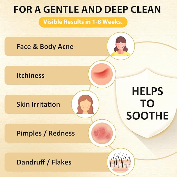 Bee & Flower Sulfur Soap Liquid Shampoo & Body Wash - Daily Head to Toe Skin Care Product for Men and Women - 10.8 Fl Oz - Pack of 2
