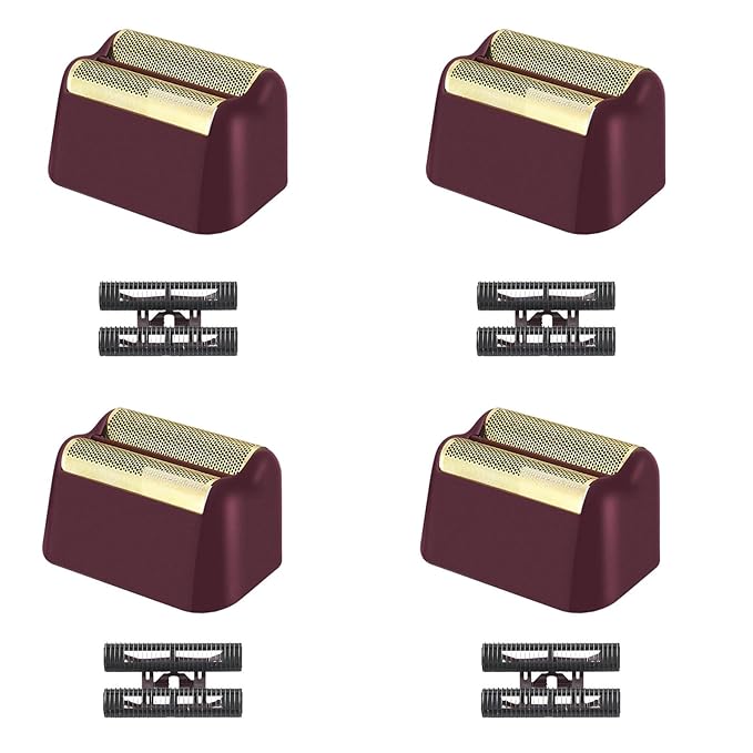 For wahl Shaver Foil Replacement,Professional 5 Star Series Finale Shaver Super Close Replacement Foil #7043-100#7043-100 Compatible with wahl Shaver Foil Replacement Heads (4PCS/Red)