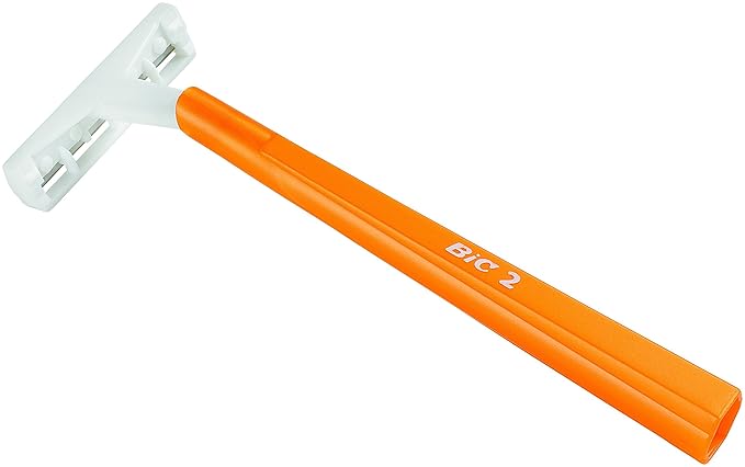 BIC 2 Sensitive Men's Razors, Disposable Razors with Two Blades for a Close and Precise Shave, Pack of 14