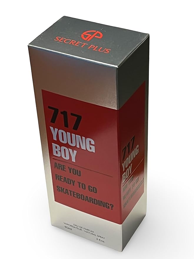 717 Young Boy Eau de Parfum for Men, Are You Ready To Go Skateboarding, 3 Fl Oz, Floral-Fruity Fragrance