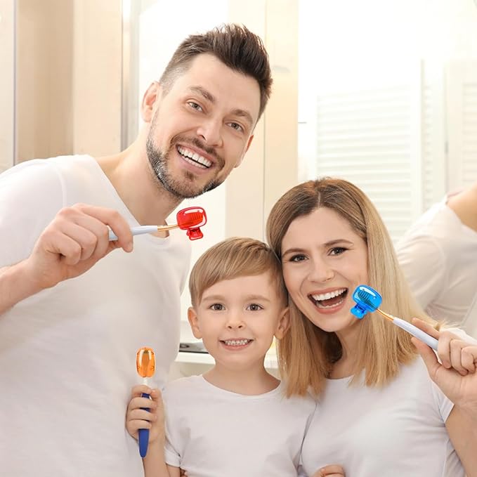 6 Pack Toothbrush Covers Portable Toothbrush Protector Coverings Clips Tooth Brush Storage Head Cover Cap for Kids Bathroom Home Travel Tooth Brush Case