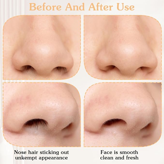 10Pcs 2-in-1 Nasal Hair Cutter Double Sided Nose Hair Trimmer Cutter 360° Rotating Nostril Hairs Removal Tool Portable Trimmer for Men Women Travel Essentials