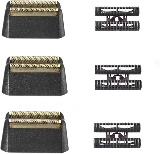 3 Pack Professional Shaver Shaper Replacement Super Close Gold Foil and Cutter Bar Assembly, Super Close Shaving for Professional Barbers and Stylists,Compatible with Wahl 5
