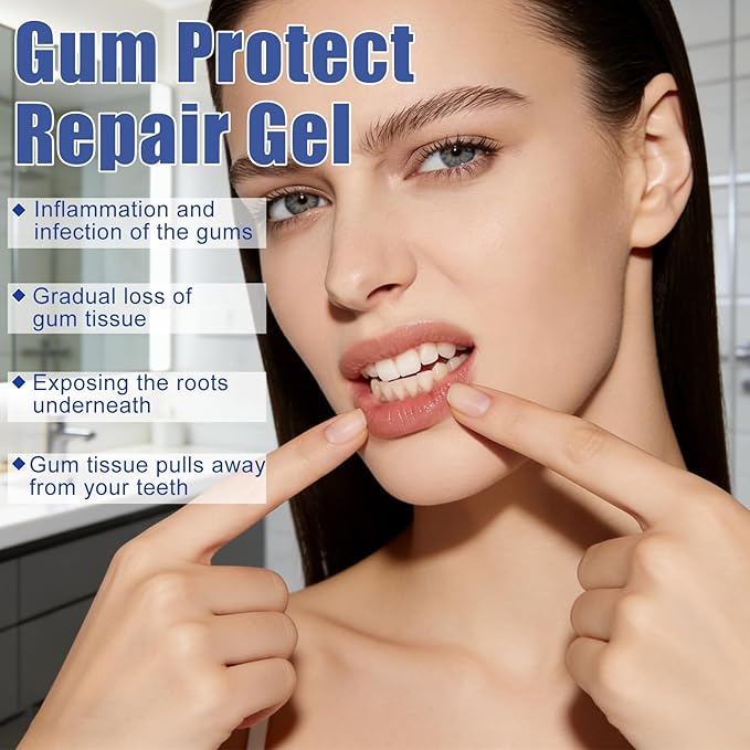 3Pcs Gum Protect Dental Repair Gel, Deep Cleaning Oral Gel, Fresh Breath Support, Soothing Gum Care and Moisturizing Teeth Gel (1ML x 3)