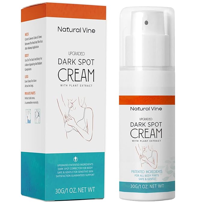 Natural Vine Dark Spot Corrector Cream: Dark Spot Remover for Body in 4-8 Weeks - Instant Concealing & Age Brown Sun Faded Spot Remover Melasma Freckles Correcting with Niacinamide, 1 OZ/30g