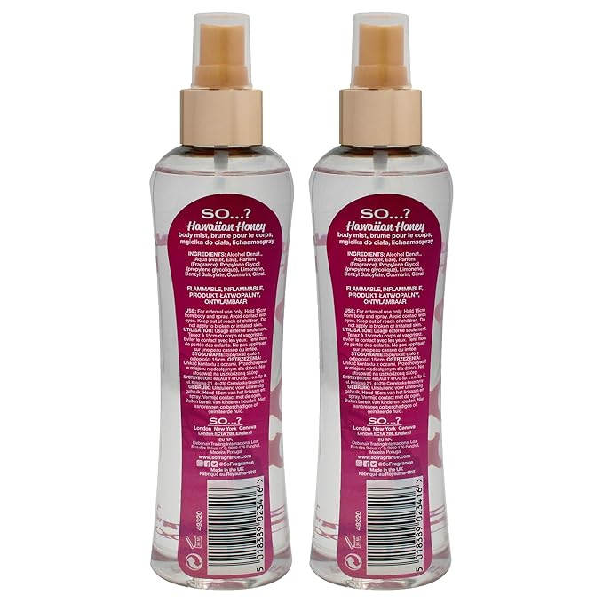 Hawaiian Honey Body Mist by So…? for Women - 6.9 oz Body Mist - Pack of 2