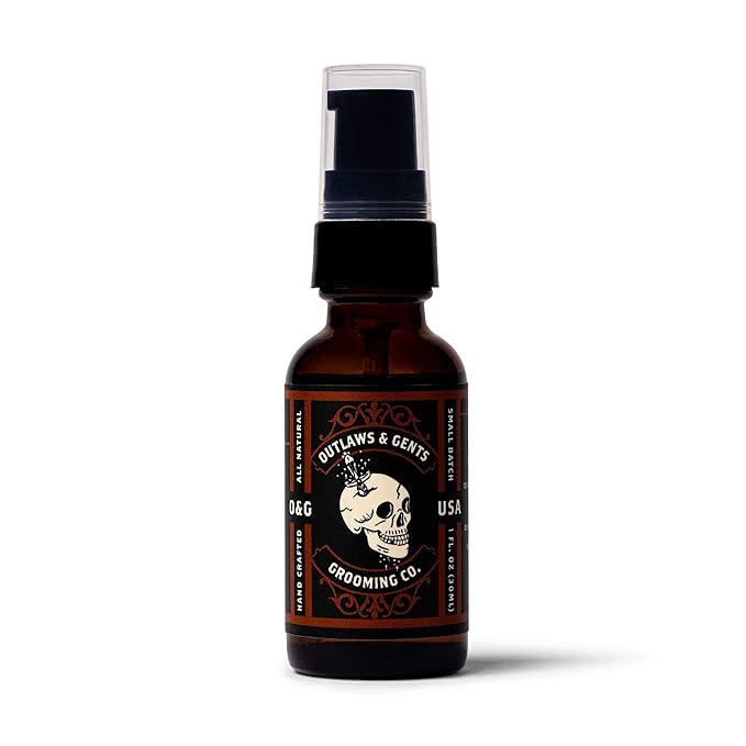 Outlaws & Gents Grooming Co. Clove and Orange Grooming Oil - All-Natural Beard and Hair Oil for Men - Moisturizes and Softens Hair, Reduces Itchiness and Flakiness