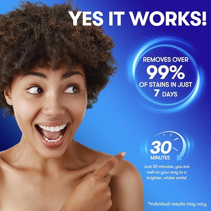 MySmile Teeth Whitening Strips, Hydroxyapatite-Infuse White Strips, Non-Sensitive Tooth Whitener with Soothing Natural Ingredients, Enamel-Safe, Residue-Free, Non-Slip (28 Count)