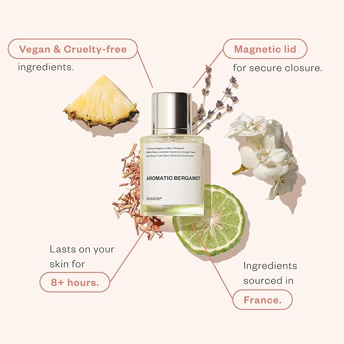 Dossier - Aromatic Bergamot 1.7 Fl oz (50ml) - Perfume Inspired by Y.S.L MY-SLF - Pure Infused - Paraben Free - Vegan - For Men | Pure Infused, Paraben Free, Vegan, For Men