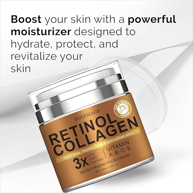 Men's Face Cream Moisturizer - Anti-Aging Cream For Men, Collagen, Retinol & Hyaluronic Acid - Day & Night - Facial Skin Care- Anti Wrinkle